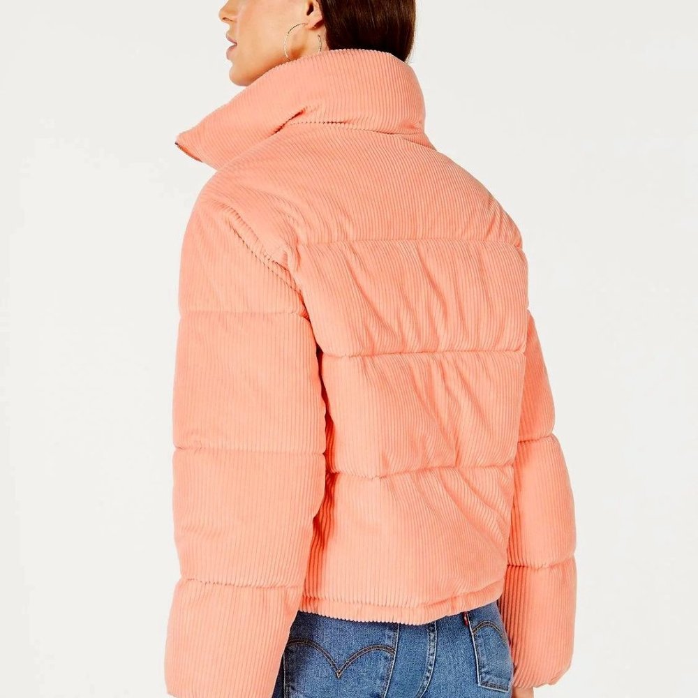 Collection B Juniors Cropped Corduroy Puffer Jacket BLUSH